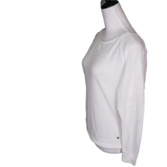 GUESS White Mesh Top Size Medium - Picture 3 of 6